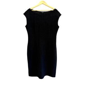 Eileen Fisher 100% Wool Cocktail Mini Dress Womens Large Gray Event Quiet Luxury